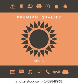 Sun icon symbol. Graphic elements for your design