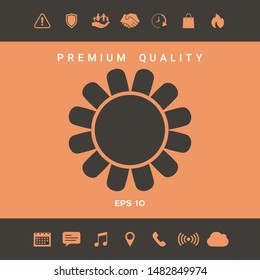 Sun icon symbol. Graphic elements for your design