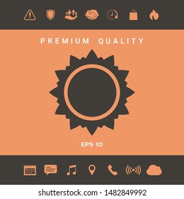 Sun icon symbol. Graphic elements for your design