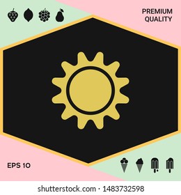 Sun icon symbol. Graphic elements for your design