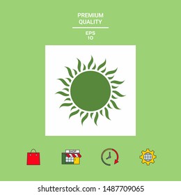 Sun icon symbol. Graphic elements for your design