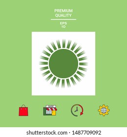 Sun icon symbol. Graphic elements for your design