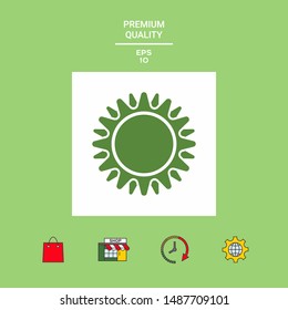 Sun icon symbol. Graphic elements for your design