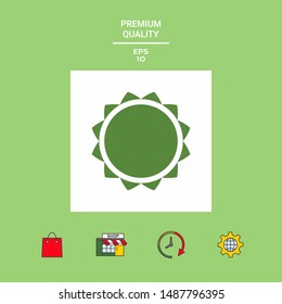 Sun icon symbol. Graphic elements for your design