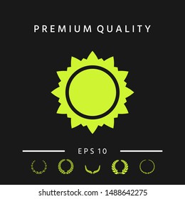 Sun icon symbol. Graphic elements for your design