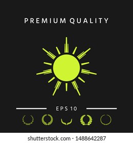 Sun icon symbol. Graphic elements for your design