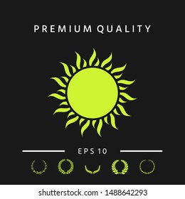 Sun icon symbol. Graphic elements for your design