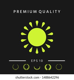Sun icon symbol. Graphic elements for your design