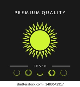 Sun icon symbol. Graphic elements for your design