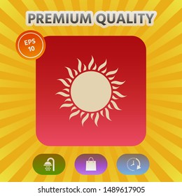 Sun icon symbol. Graphic elements for your design