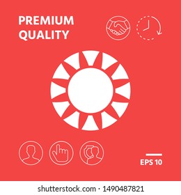 Sun icon symbol. Graphic elements for your design