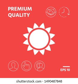 Sun icon symbol. Graphic elements for your design