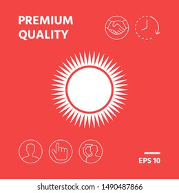 Sun icon symbol. Graphic elements for your design