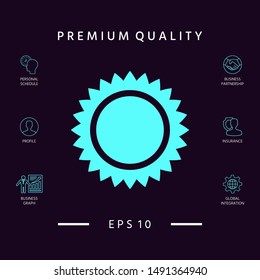 Sun icon symbol. Graphic elements for your design
