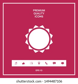 Sun icon symbol. Graphic elements for your design