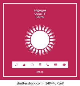 Sun icon symbol. Graphic elements for your design
