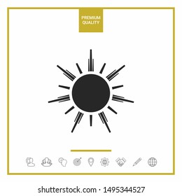 Sun icon symbol. Graphic elements for your design