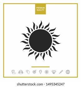 Sun icon symbol. Graphic elements for your design