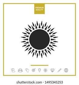 Sun icon symbol. Graphic elements for your design