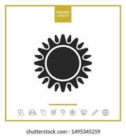 Sun icon symbol. Graphic elements for your design