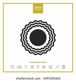 Sun icon symbol. Graphic elements for your design