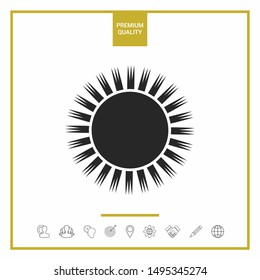 Sun icon symbol. Graphic elements for your design