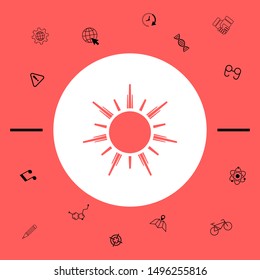 Sun icon symbol. Graphic elements for your design