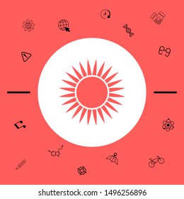 Sun icon symbol. Graphic elements for your design