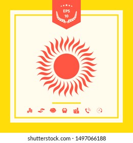 Sun icon symbol. Graphic elements for your design