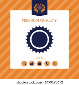 Sun icon symbol. Graphic elements for your design