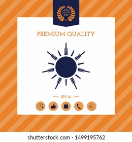 Sun icon symbol. Graphic elements for your design