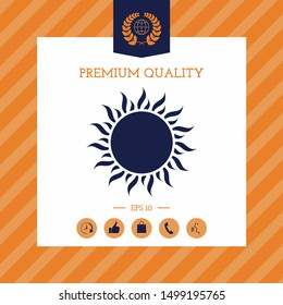 Sun icon symbol. Graphic elements for your design