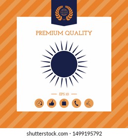 Sun icon symbol. Graphic elements for your design