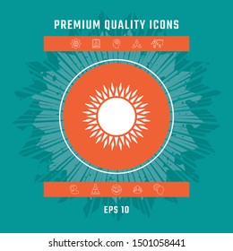 Sun icon symbol. Graphic elements for your design