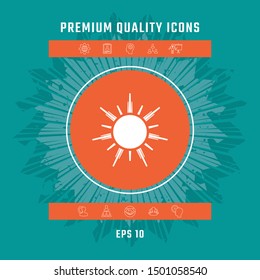 Sun icon symbol. Graphic elements for your design