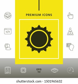 Sun icon symbol. Graphic elements for your design