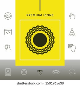 Sun icon symbol. Graphic elements for your design