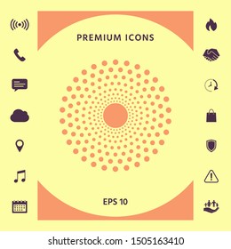 Sun icon symbol. Graphic elements for your design