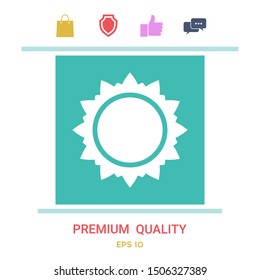 Sun icon symbol. Graphic elements for your design
