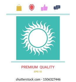 Sun icon symbol. Graphic elements for your design