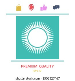 Sun icon symbol. Graphic elements for your design