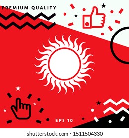Sun icon symbol. Graphic elements for your design
