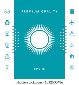 Sun icon symbol. Graphic elements for your design
