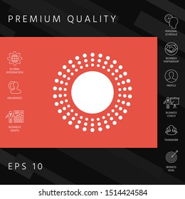 Sun icon symbol. Graphic elements for your design
