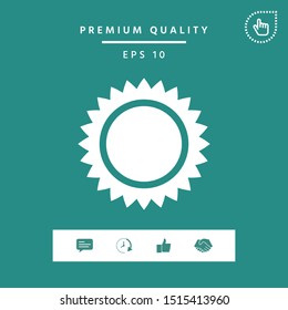 Sun icon symbol. Graphic elements for your design