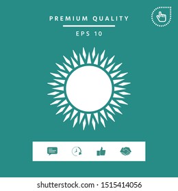 Sun icon symbol. Graphic elements for your design