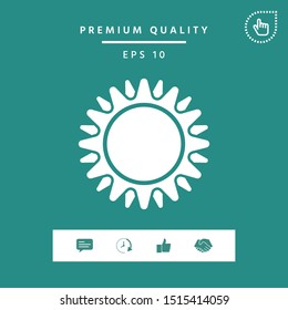 Sun icon symbol. Graphic elements for your design
