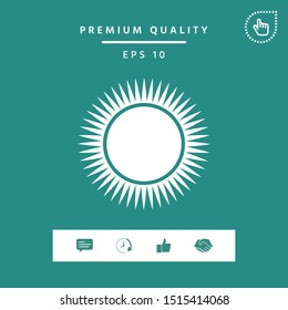 Sun icon symbol. Graphic elements for your design