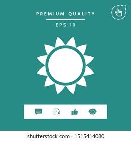 Sun icon symbol. Graphic elements for your design
