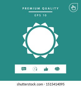 Sun icon symbol. Graphic elements for your design